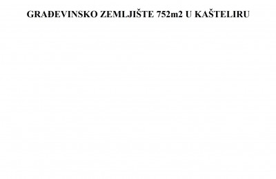 Prodamo gradbeno zemljišče v Kaštelirju pravilne oblike.