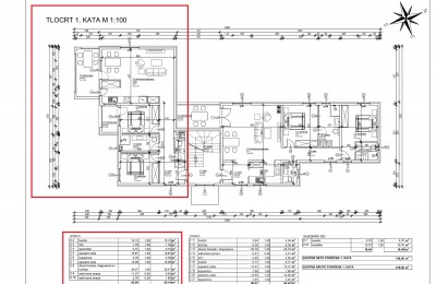 Parenzo Istria, Appartamento in costruzione 85m2, 1° piano ca. 800m dal mare (compagnie aeree)