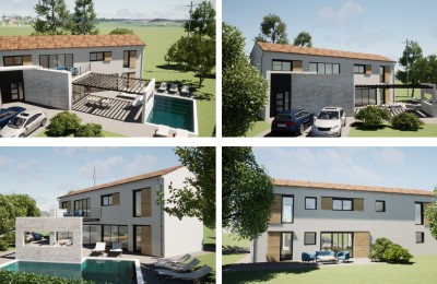 Moderna vila prekrasnog dizajna u okolici Vrsara - u izgradnji