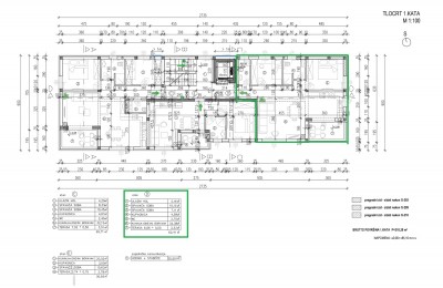 Stan sa dvije spavaće sobe u zgradi sa liftom na 1.katu - 2 km do mora